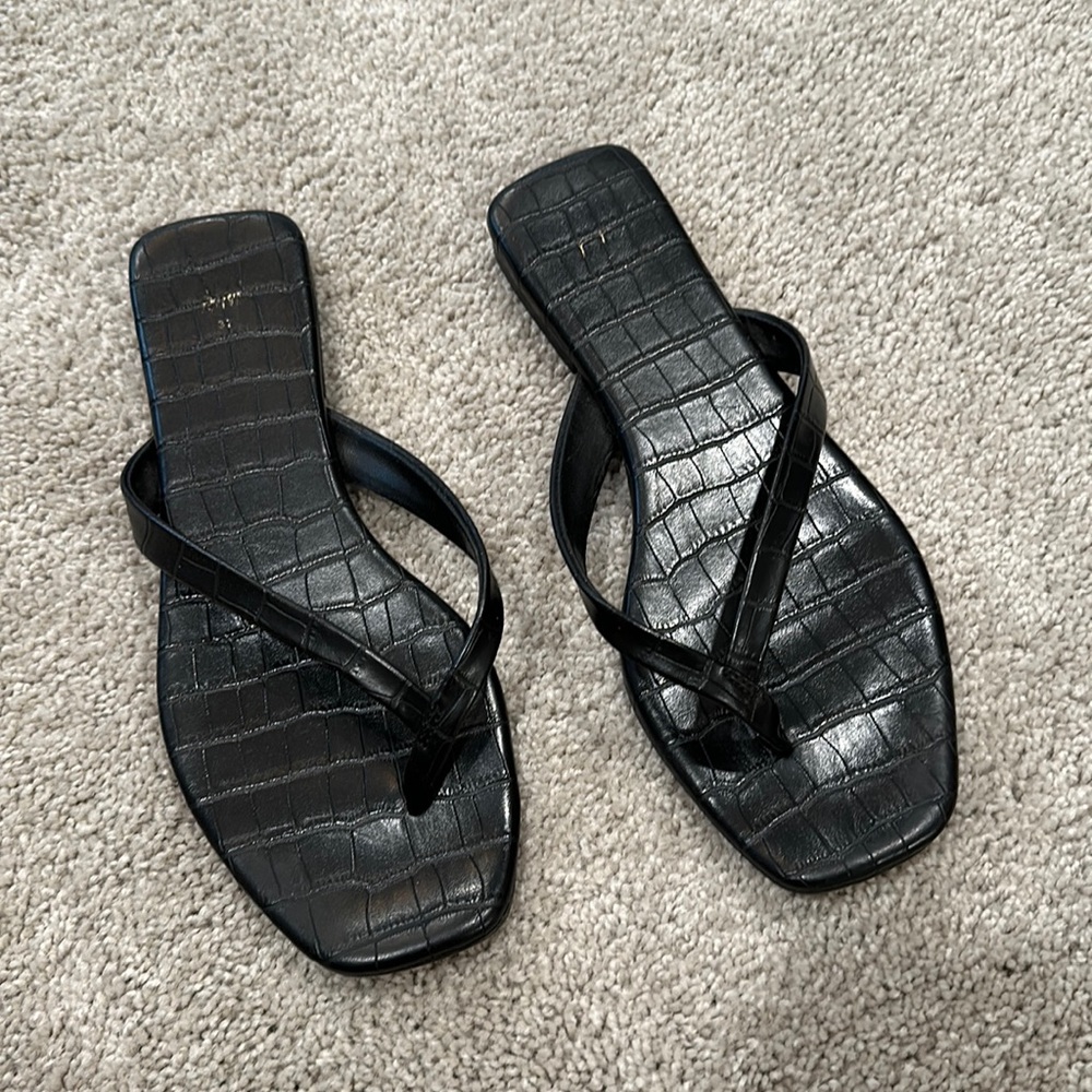 H&M croc effect sandals